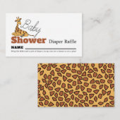 Baby Giraffe, Babydusche, Windelwaschmaschine Begleitkarte (Vorne/Hinten)