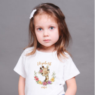Baby Giraffe Birthday Baby T-shirt