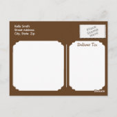 Baby Giraffe, Blau, Jungle Animal Danke Postkarte (Rückseite)