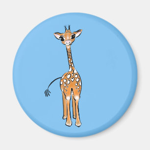 Baby Giraffe - blau Magnet