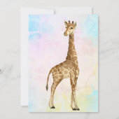 Baby Giraffe Blue Baby Dusche Danke Karte (Rückseite)