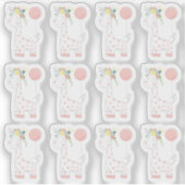 Baby Giraffe Blumenkronen-Kinderzimmer-Scrapbook Aufkleber (Vorderseite)