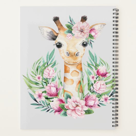 Baby Giraffe Boho Blume Mutter soll Planerin werde Planer (Rückseite)
