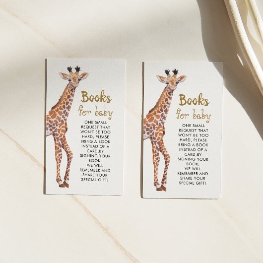 Baby Giraffe Book Request Baby Dusche Begleitkarte