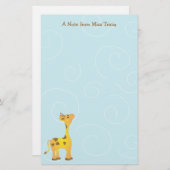 Baby Giraffe Briefpapier (Vorne/Hinten)