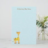 Baby Giraffe Briefpapier (Stehend Vorderseite)