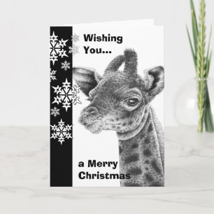 Baby Giraffe Christmas Card Feiertagskarte