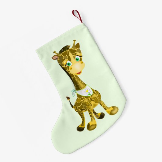 Baby Giraffe Christmas Strumpf - individuell anpas Kleiner Weihnachtsstrumpf (Rückseite (Hängend))