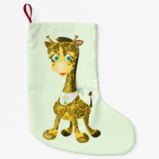 Baby Giraffe Christmas Strumpf - individuell anpas Kleiner Weihnachtsstrumpf (Vorderseite)