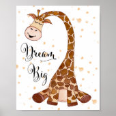 Baby Giraffe Dream Big Kinderzimmer Wall Art Deco  Poster (Vorne)
