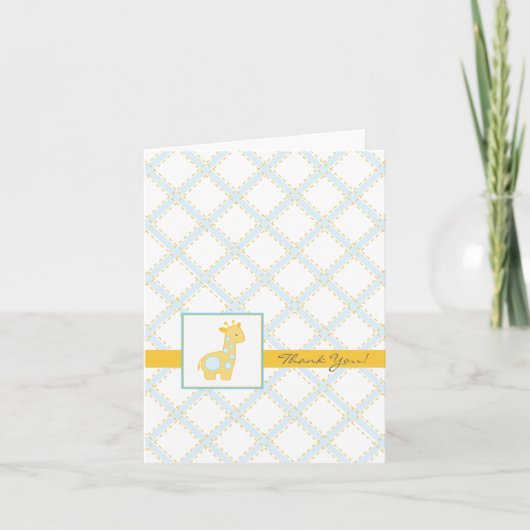 Baby Giraffe Dusche Danke Karte (Vorderseite)
