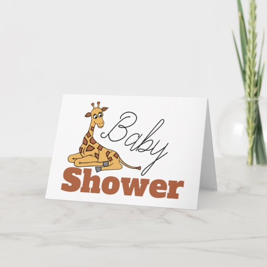 Baby Giraffe, Einladung zur Kinderdusche (Vorderseite)