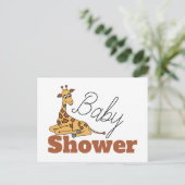 Baby Giraffe, Einladung zur Kinderdusche (Stehend Vorderseite)