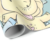 Baby Giraffe & Elephant Geschenkpapier (Rolleneckpunkt)