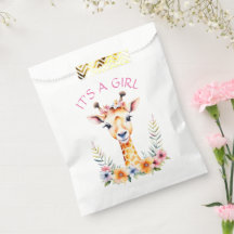 Baby Giraffe Floral, es ist ein Mädchen | Babydusc