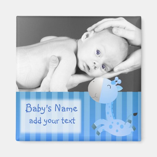 Baby Giraffe/Foto Magnet (Vorne)