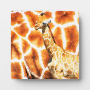 Baby Giraffe Fotoplatte