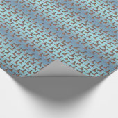Baby Giraffe Frenzy Wrapping Paper (Sky Blue Mix) Geschenkpapier (Ecke)