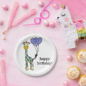 Baby Giraffe - Geburtstags-Teller - Anpassung Pappteller (Party)