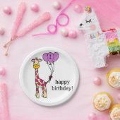 Baby Giraffe - Geburtstags-Teller - Anpassung Pappteller (Party)