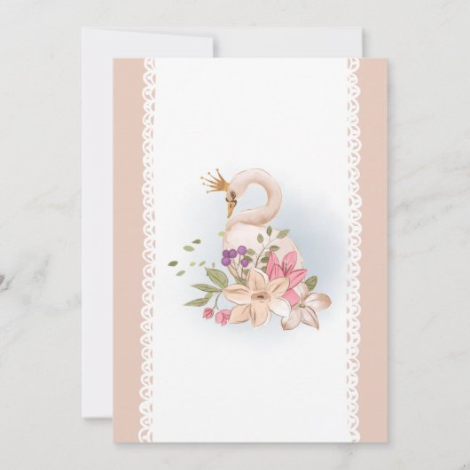 Baby Giraffe Geburtstagsfeier Einladung (Rückseite)