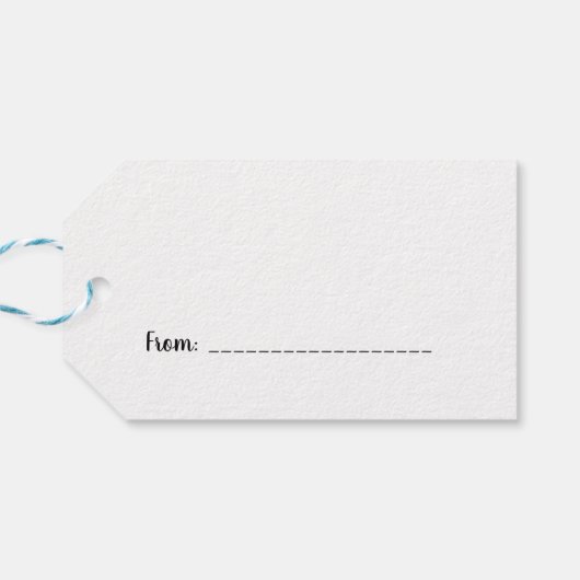 Baby Giraffe Geschenkanhänger (Rückseite Horizontal)