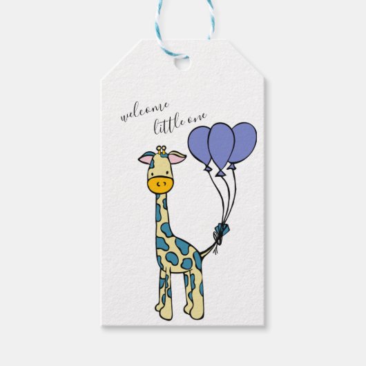 Baby Giraffe Geschenkanhänger (Vorderseite)