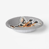 Baby Giraffe Gray Pappteller (Gewinkelt)