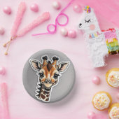 Baby Giraffe Gray Pappteller (Party)