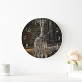 Baby-Giraffe Große Wanduhr (Zuhause)