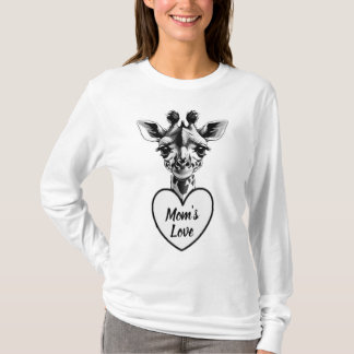 Baby Giraffe Herz mit Ihrer benutzerdefinierten Na T-Shirt
