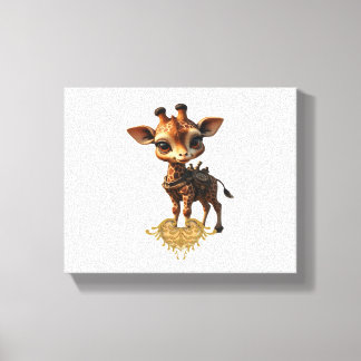 Baby-Giraffe im Steampunk-Cartoon-Stil Classic T- Leinwanddruck