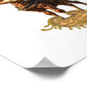 Baby-Giraffe im Steampunk-Cartoon-Stil Classic T- Poster (Ecke)