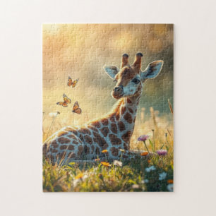 Baby Giraffe in der Sonne Puzzle