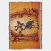 Baby-Giraffe in Steampunk-Cartoon Decke (Vorderseite Vertikal)
