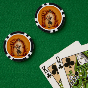 Baby-Giraffe in Steampunk-Cartoon Pokerchips
