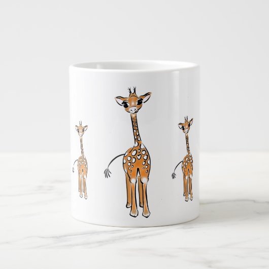 Baby Giraffe Jumbo-Tasse (Vorderseite)