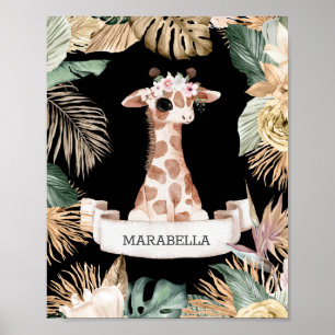 *~* Baby Giraffe Jungle Pflanze Kinderzimmer Girl  Poster