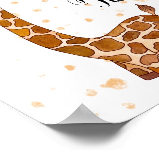 Baby Giraffe Kinderzimmer Print Stand Tall Niedlic Poster (Ecke)