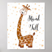 Baby Giraffe Kinderzimmer Print Stand Tall Niedlic Poster (Vorne)