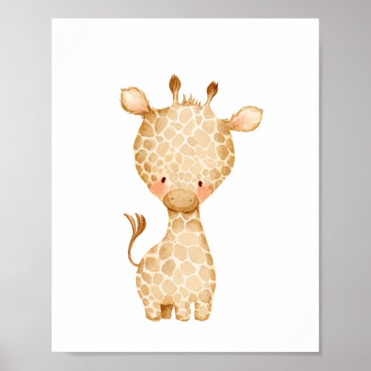 Baby Giraffe Kinderzimmer Wall Art Poster (Vorne)