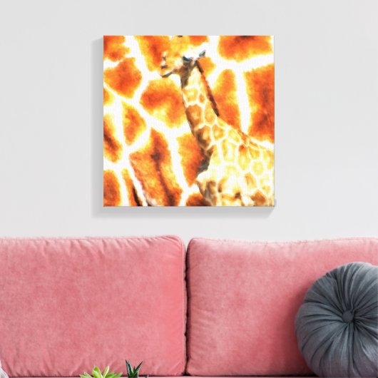 Baby Giraffe Leinwanddruck (Insitu (Wohnzimmer))