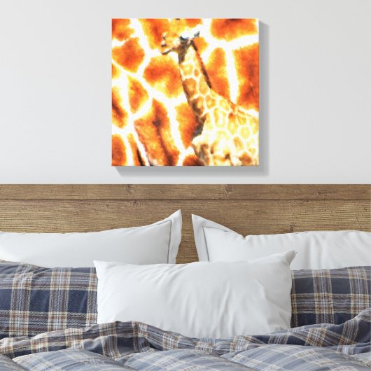 Baby Giraffe Leinwanddruck (Insitu (Schlafzimmer))
