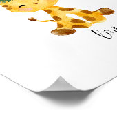 Baby Giraffe Liebe Kinderzimmer Poster (Ecke)