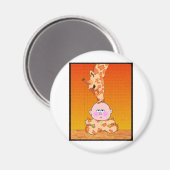 Baby & Giraffe Magnet (Vorderseite/Rückseite)