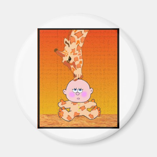 Baby & Giraffe Magnet (Vorne)