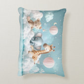 Baby Giraffe mit all seinen Freunden Dekokissen (Rückseite(Vertikal))