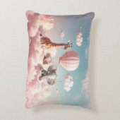 Baby Giraffe mit all seinen Freunden Dekokissen (Rückseite(Vertikal))