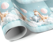 Baby Giraffe mit all seinen Freunden Geschenkpapier (Rolleneckpunkt)