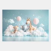 Baby Giraffe mit all seinen Freunden Geschenkpapier Set (Vorderseite 3)